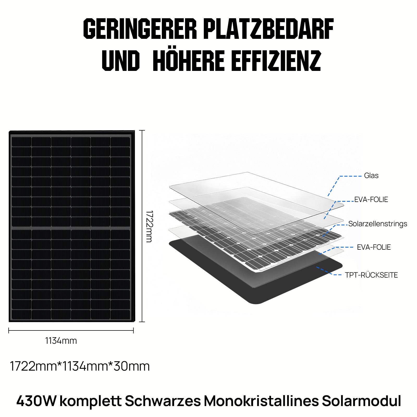 Kit solar MPPT completo para autoconsumo fuera de la red, 48V 2580W(6 x 430W)