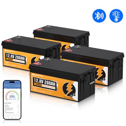 Batería Litio LiFePO4 12V 280Ah Con Bluetooth - Batería Litio LiFePO4 12V - eco - worthy - es