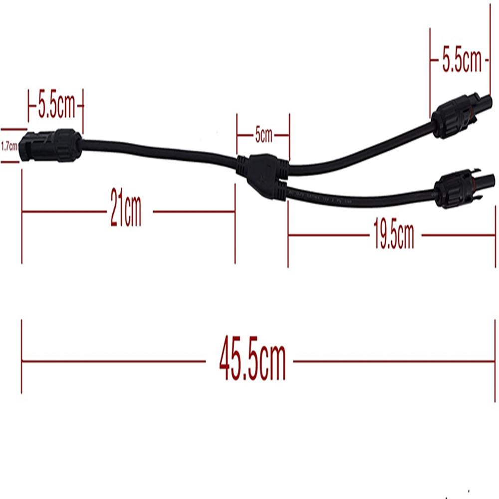 12AWG 1 par Solar MC4 Y Conectores de rama paralela Par MFF y FMM | ECO-WORTHY