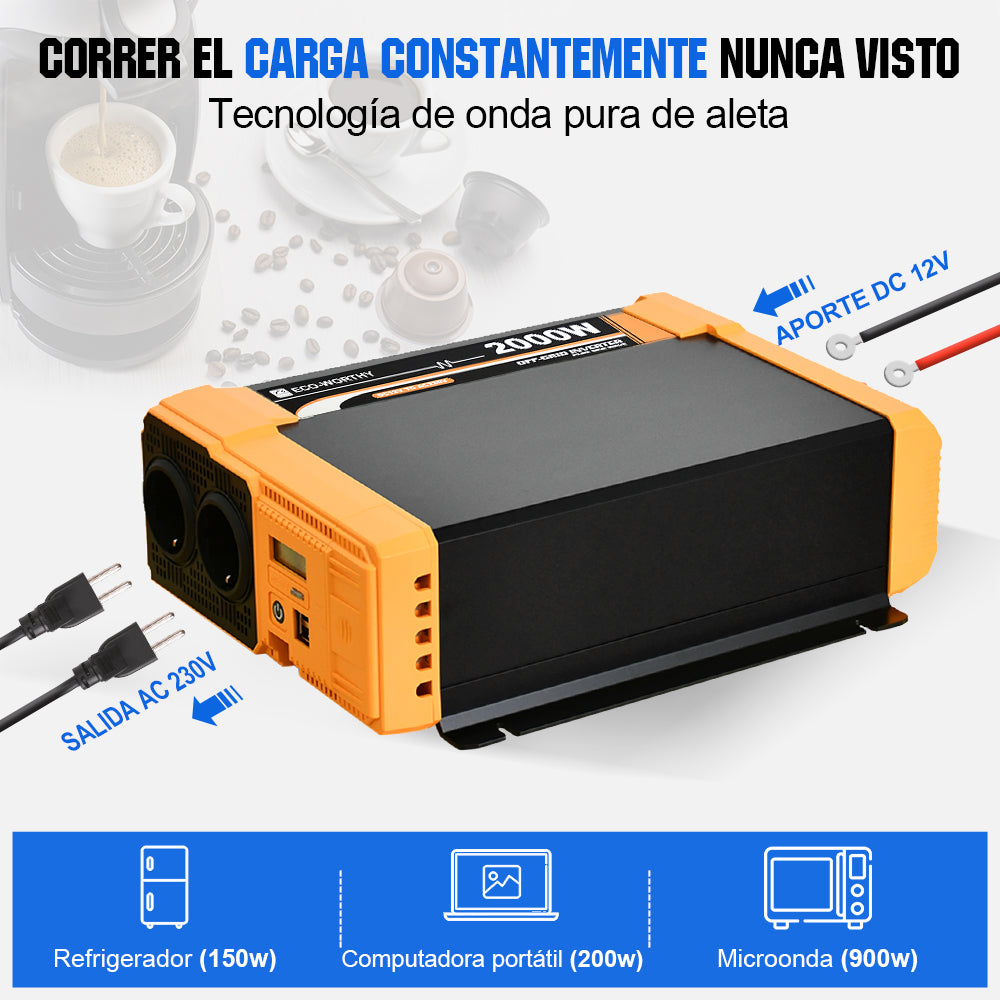 Eco_Worthy_Inversor_de_Onda_Sinusoidal_Pura_de_2000W_de_12V_a_220V_para_Kits_Solares_Aislada_2