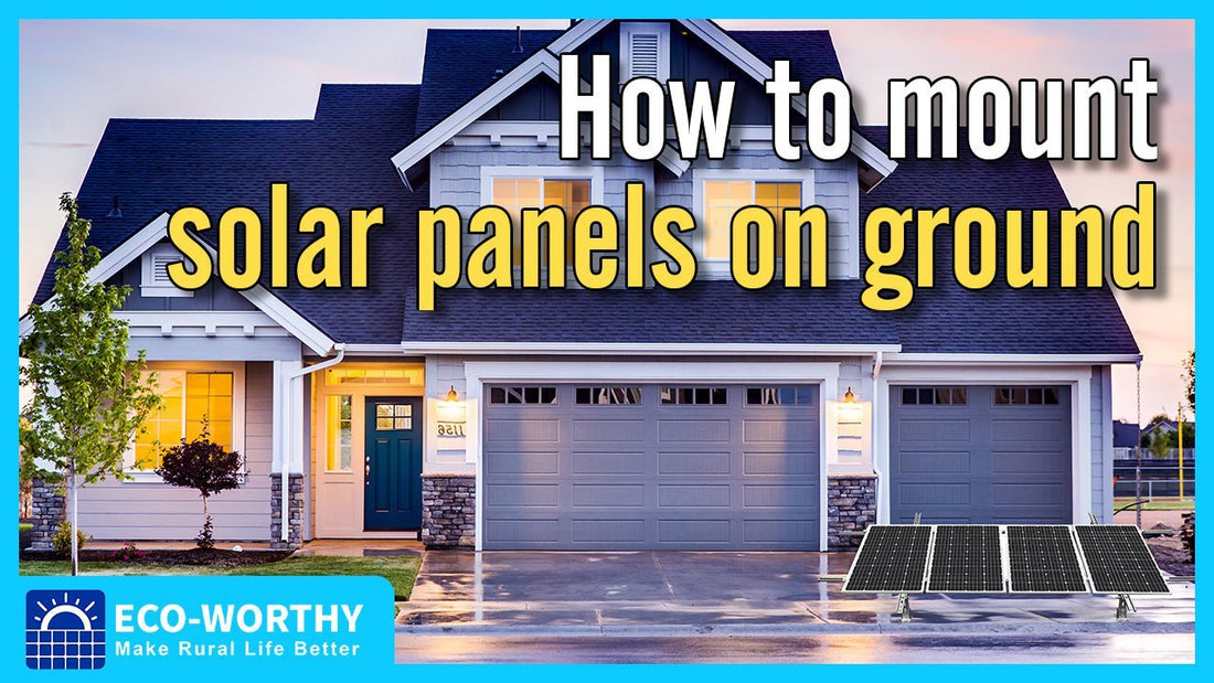 How to mount solar panels on ground : adjustable folding legs, support Boat, RV, Off Grid System - eco-worthy-es