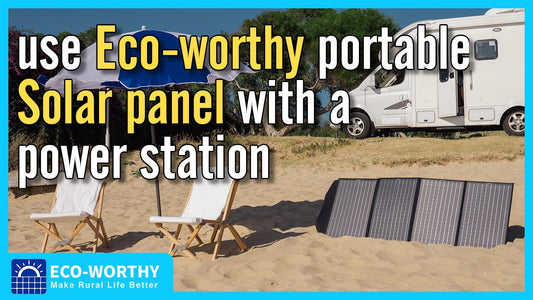 How to use Eco-worthy portable solar panel with a power station or lithium battery & inverter - eco-worthy-es