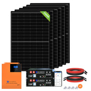 Kit solar MPPT completo para autoconsumo fuera de la red, 48V 2580W(6 x 430W)