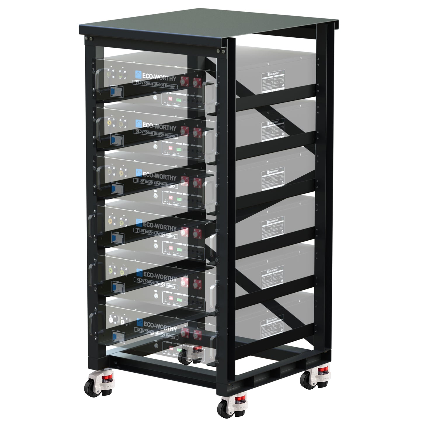 Rack ECO-WORTHY de 6 capas 19 pulgadas para baterías de servidores