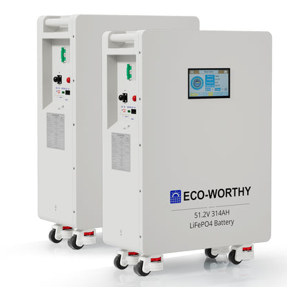 Batería LiFePO4 ECO - WORTHY de 48V 314Ah | Batería solar de emergencia para el hogar - Batería Litio LiFePO4 48V - eco - worthy - es