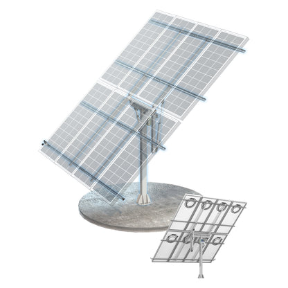 Sistema de seguimiento solar de doble eje ECO - WORTHY (versión extendida, +40% de eficiencia) con controlador de seguimiento - eco - worthy - es