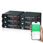 Batería para rack de servidor ECO-WORTHY de 48V(51,2V) 100 Ah LiFePO4, tamaño 3U, con Bluetooth y wifi