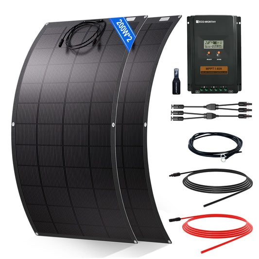 Kit Solar Para Embarcaciones Y Barcos 400W con Placas Flexibles - 100W - 1000W Kit Solar Aislada - eco - worthy - es