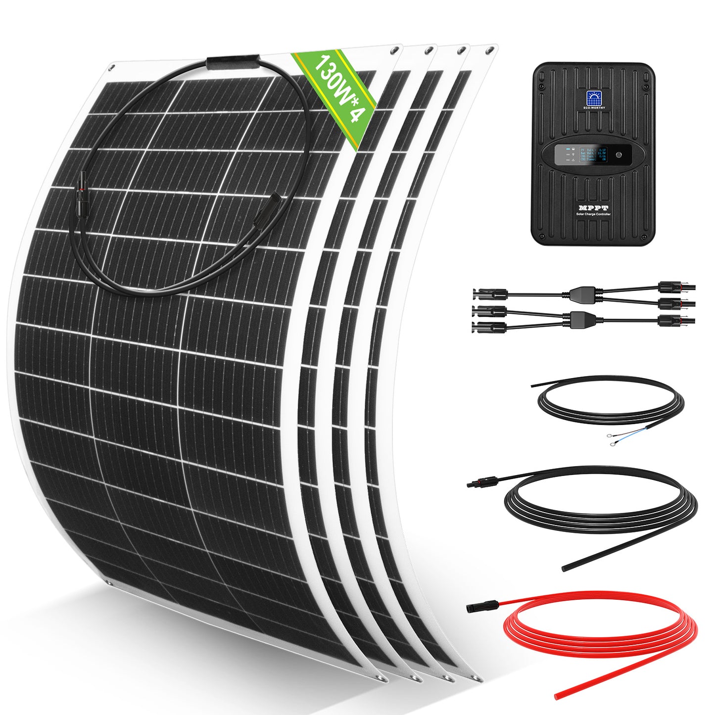 Kit Solar Para Embarcaciones Y Barcos 130W 260W 390W 520W 12V con Placas Flexibles