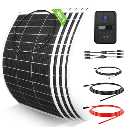 Kit Solar Para Embarcaciones Y Barcos 130W 260W 390W 520W 12V con Placas Flexibles - 100W - 1000W Kit Solar Aislada - eco - worthy - es