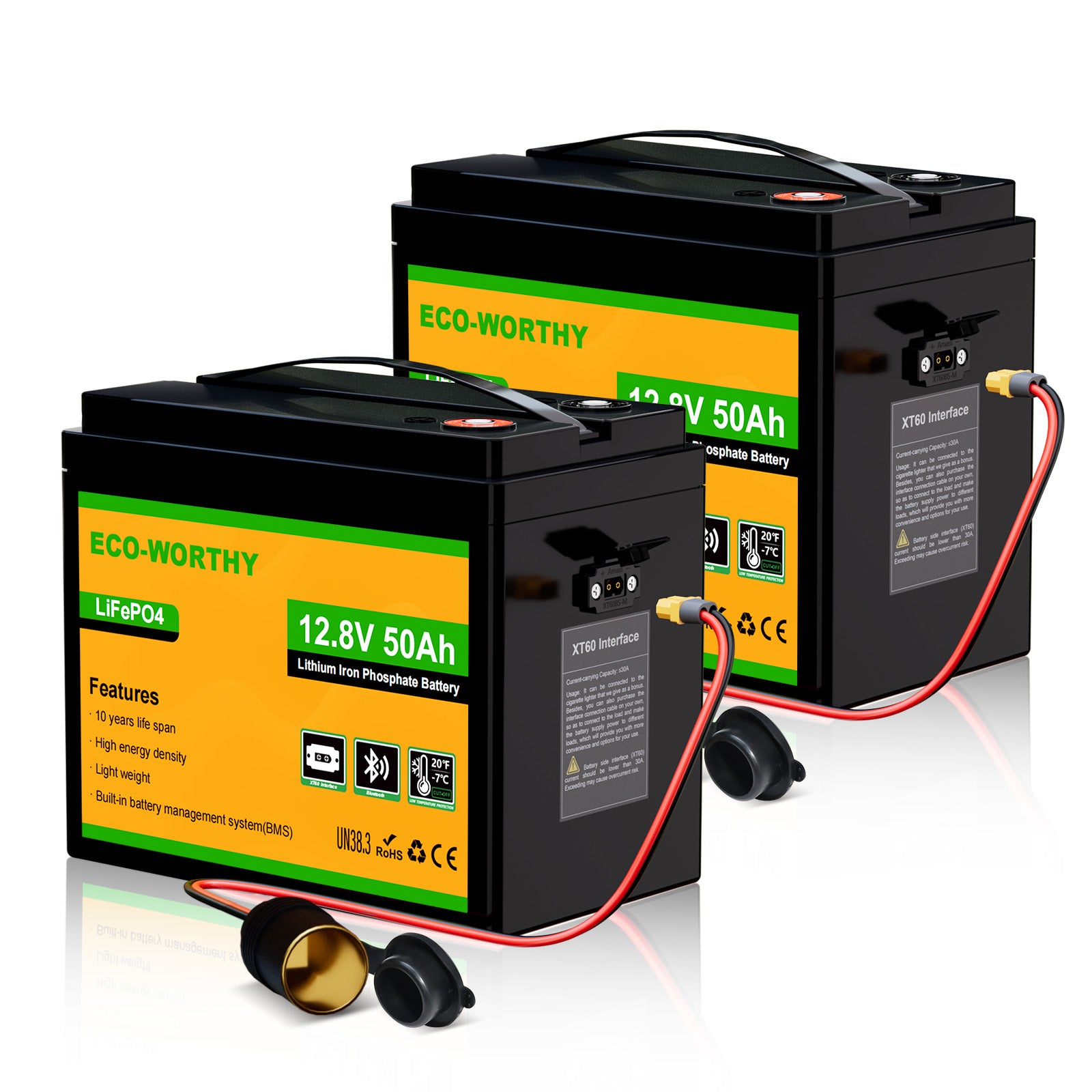 Batería Litio LiFePO4 12V 50Ah - Batería Litio LiFePO4 12V - eco - worthy - es
