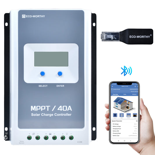 Regulador de Carga MPPT-OLED 12/24V 40A