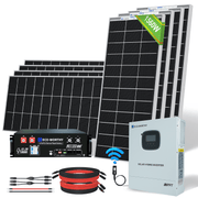 Kit solar MPPT completo para autoconsumo fuera de la red, 48V 1560W(8 x 195W bifaciales)