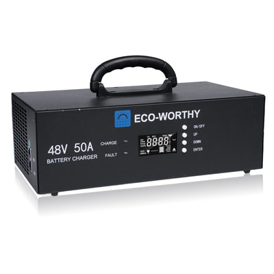 Cargador de baterías inteligente Eco-Worthy de 48V 50A: apto para la carga de generadores - Cargador de batería - eco-worthy-es