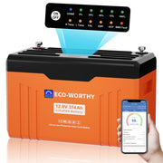 Batería de litio LiFePO4 de 12V y 314Ah con Bluetooth