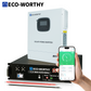 Sistema de respaldo doméstico ECO-WORTHY de 5,12 kWh con LiFePO4 de 48V 100Ah e inversor híbrido de 48V 3000W
