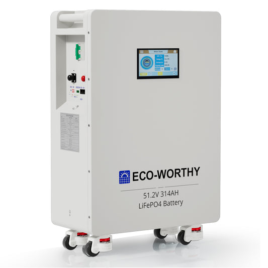 【Preventa】Batería LiFePO4 ECO-WORTHY de 48V  314Ah | Batería solar de emergencia para el hogar