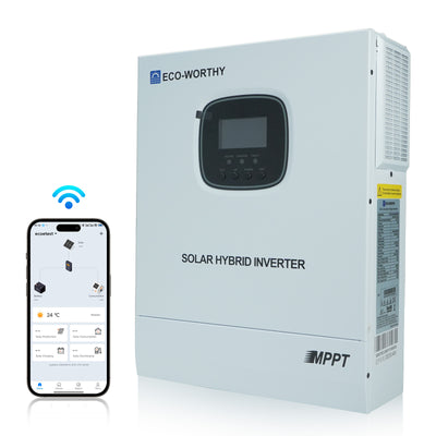 Inversor/cargador solar todo en uno ECO - WORTHY de 48V 3000W | MPPT de 60A, entrada fotovoltaica de 3400W - Inversores Solares - eco - worthy - es