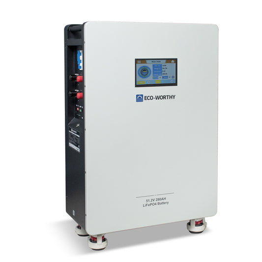 【Preventa】Batería LiFePO4 ECO-WORTHY de 48V 280Ah | Batería solar de respaldo para el hogar | Montaje en pared
