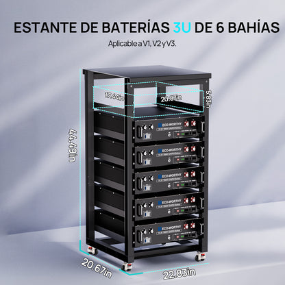 Rack ECO - WORTHY de 6 capas 19 pulgadas para baterías de servidores - Regulador de Carga - eco - worthy - es