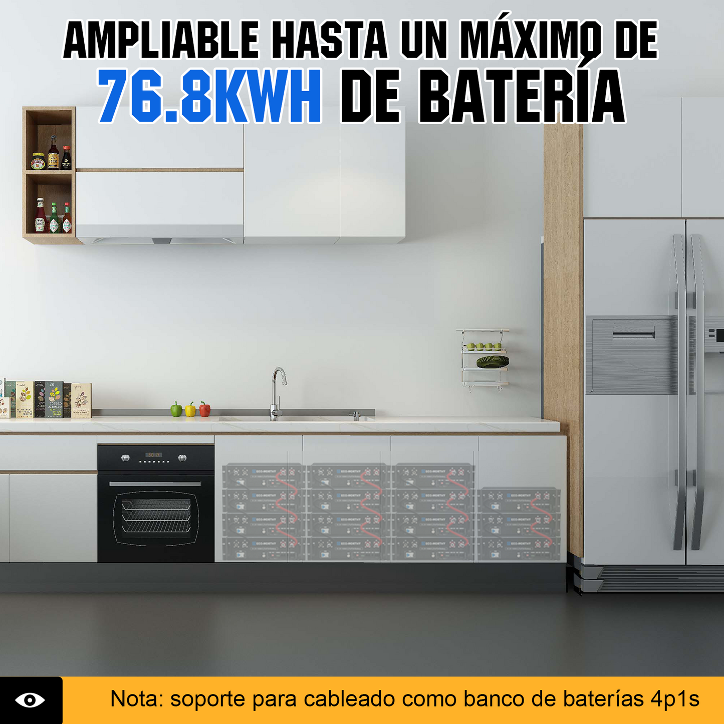 Kit solar MPPT completo para autoconsumo fuera de la red 48V 4680W (24x 195W bifaciales)