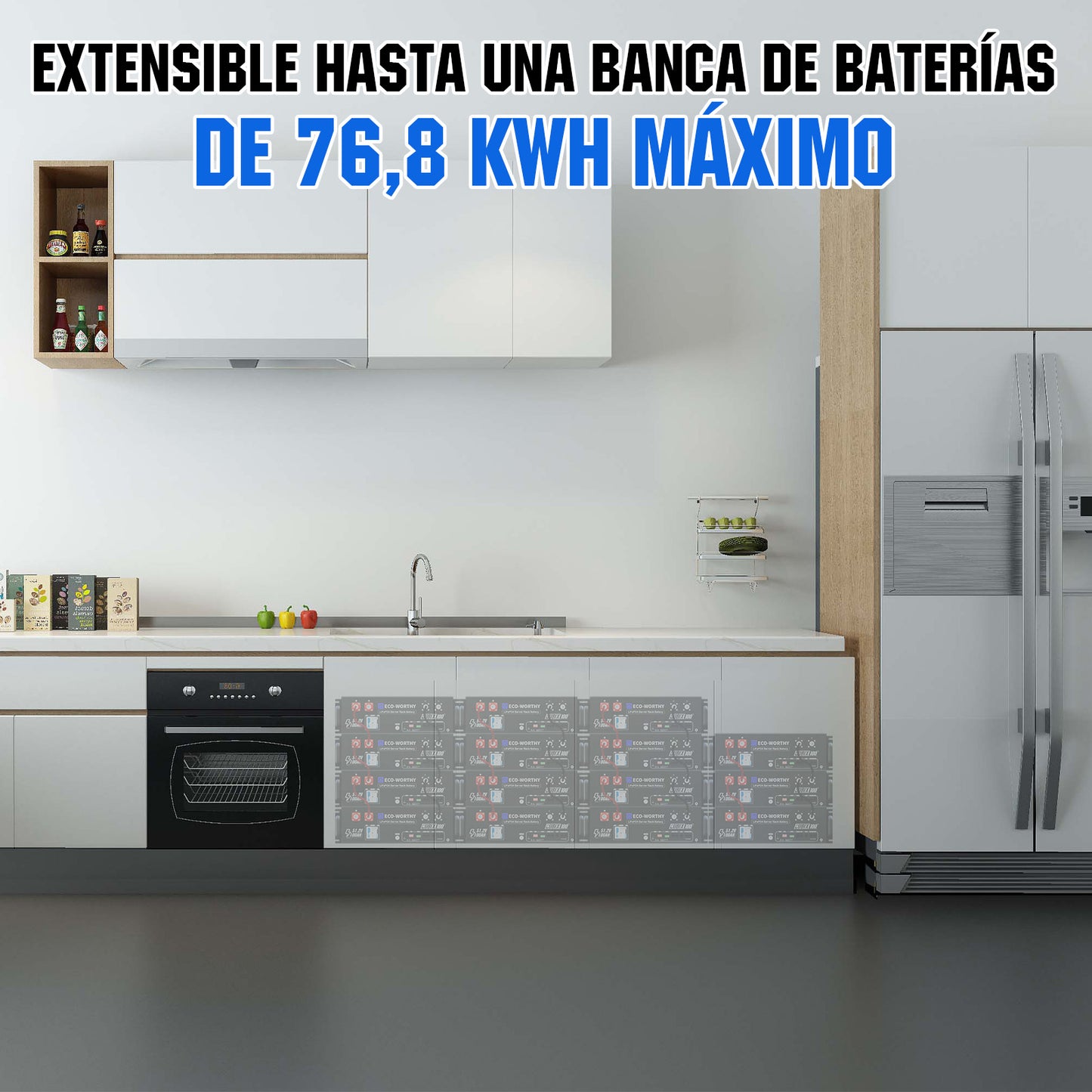 Kit solar MPPT completo para autoconsumo fuera de la red 48V 5160W (12x 430W) - 2000W - 5000W Kit Solar Aislada - eco - worthy - es