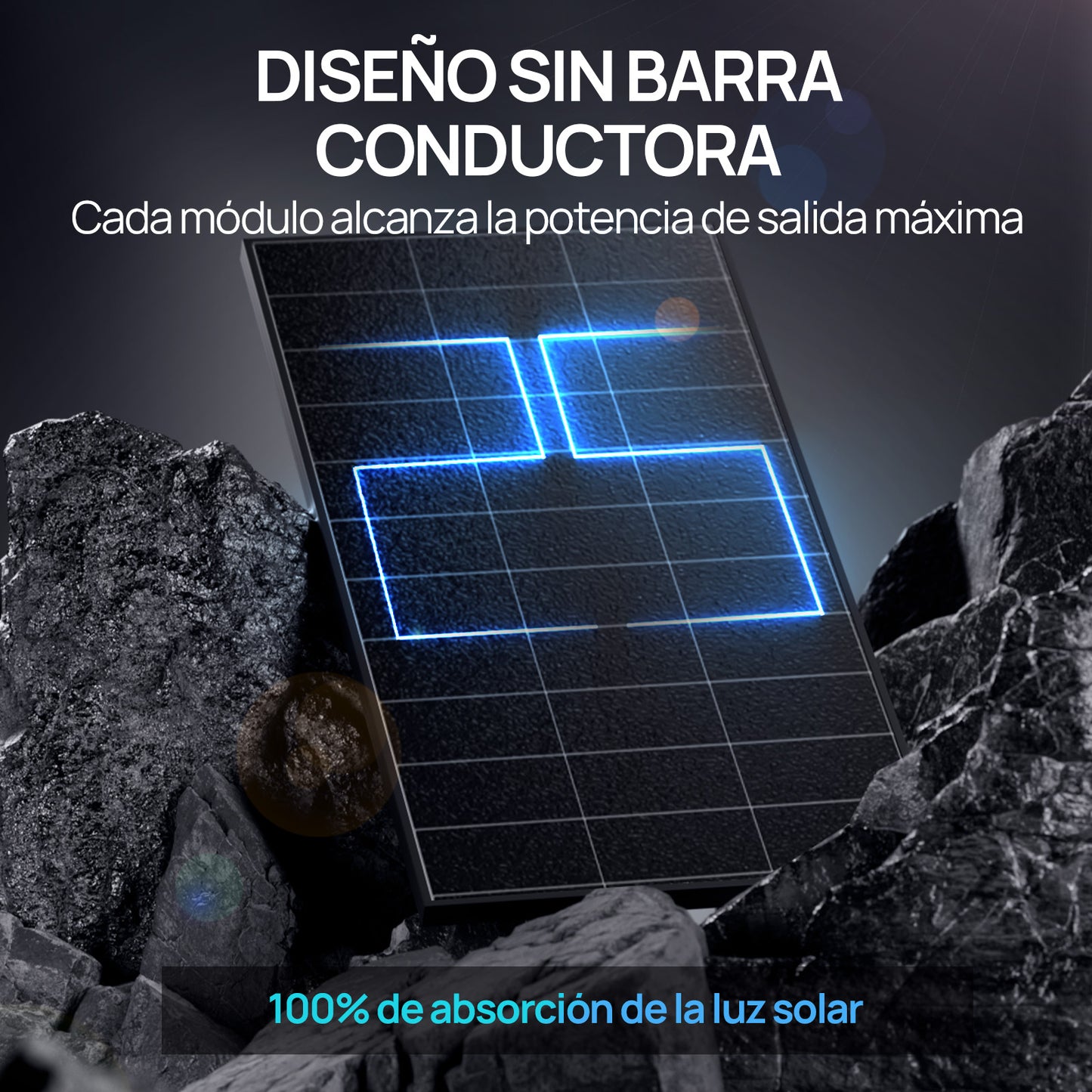 Panel solar BC totalmente negro ECO-WORTHY de 120W