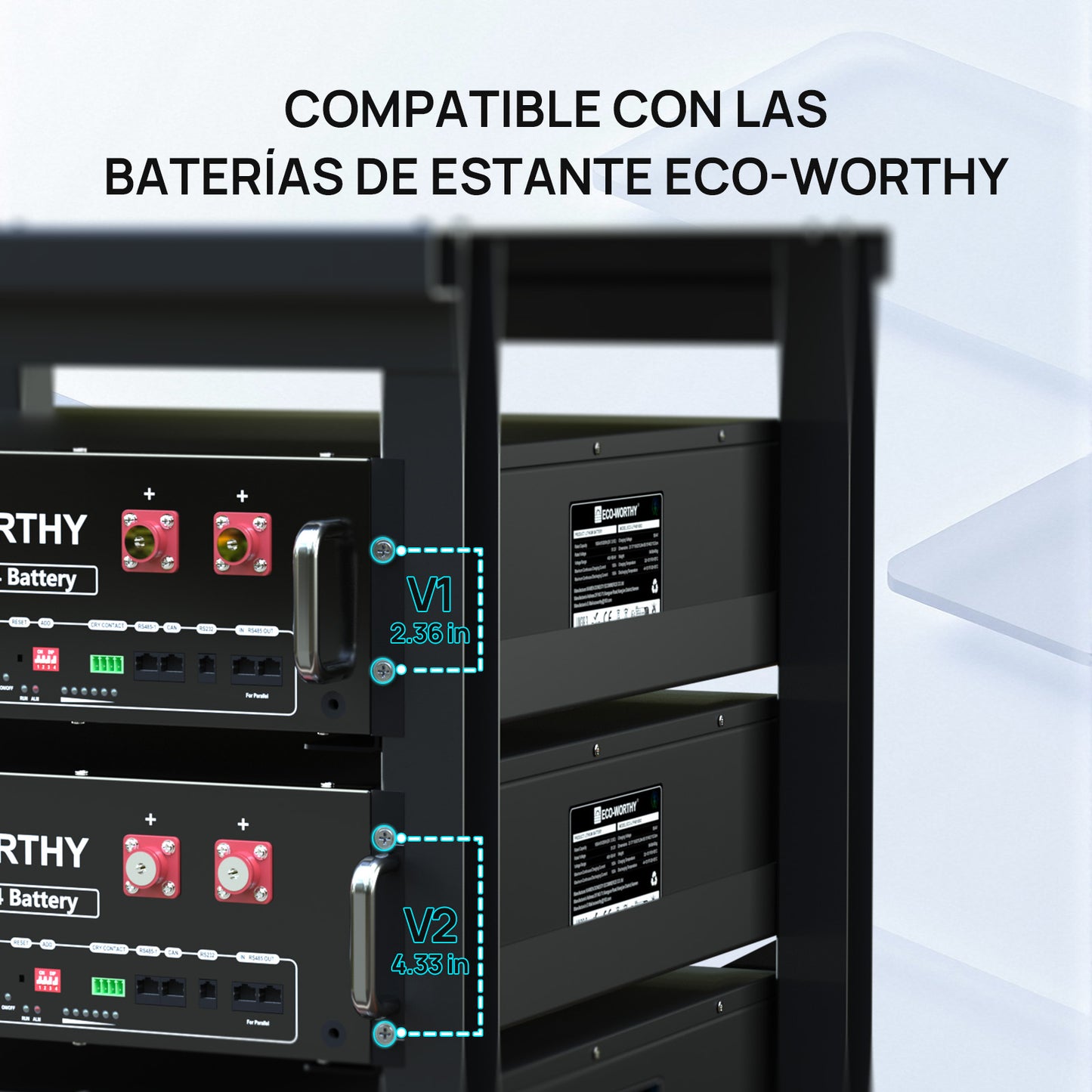 Rack ECO-WORTHY de 6 capas 19 pulgadas para baterías de servidores