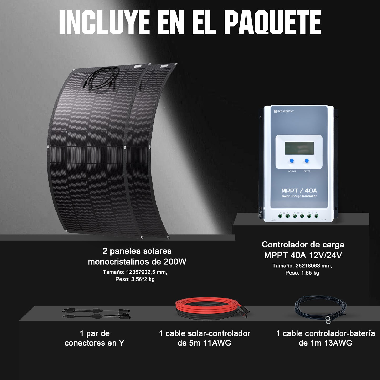 Kit Solar Para Embarcaciones Y Barcos 400W con Placas Flexibles