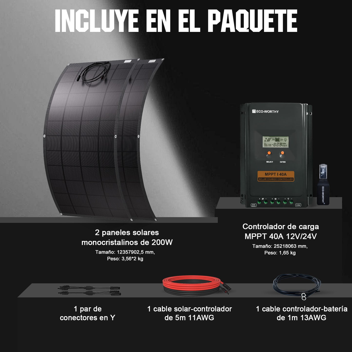 Kit Solar Para Embarcaciones Y Barcos 400W con Placas Flexibles - 100W - 1000W Kit Solar Aislada - eco - worthy - es