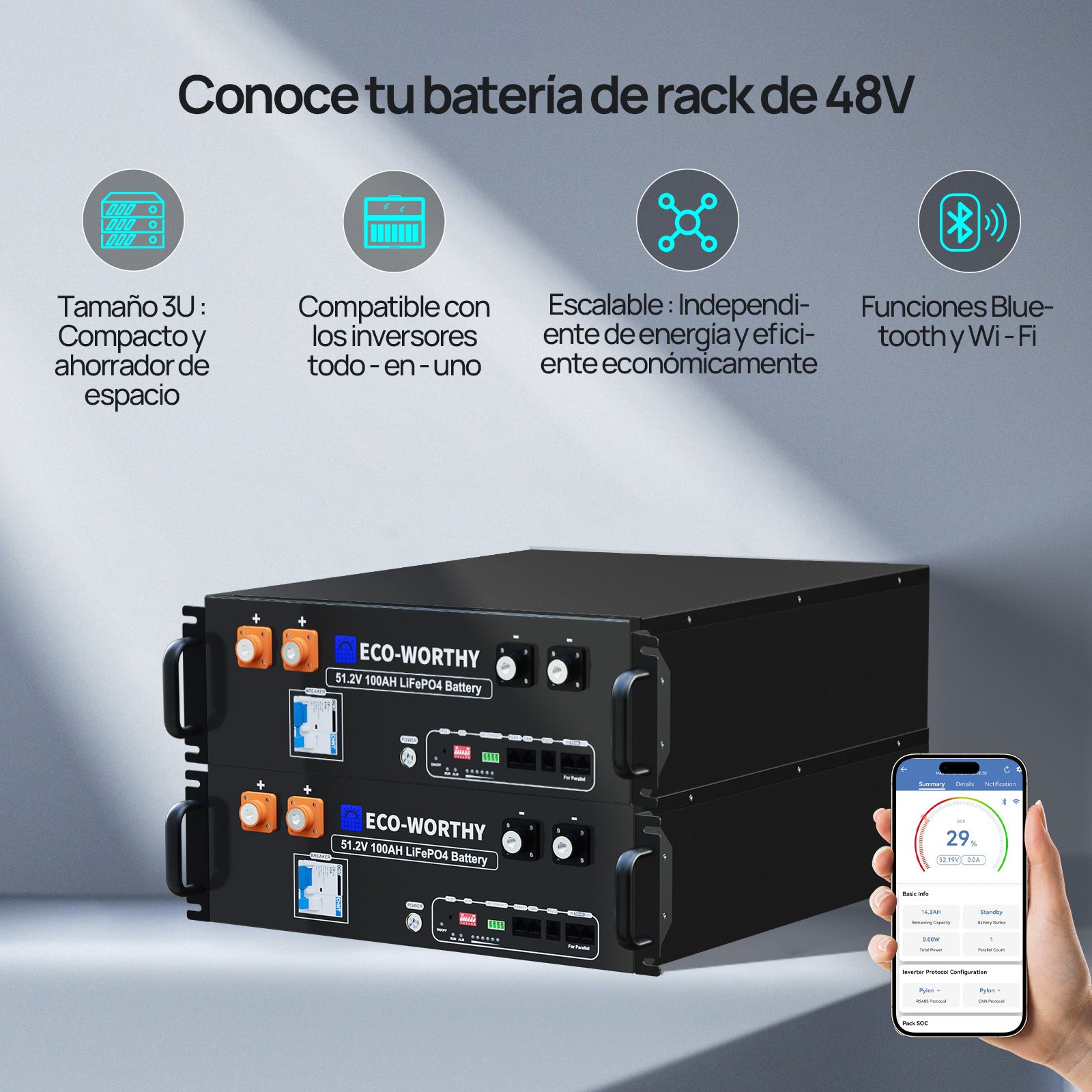 Kit solar MPPT completo para autoconsumo fuera de la red, 48V 2580W(6 x 430W)