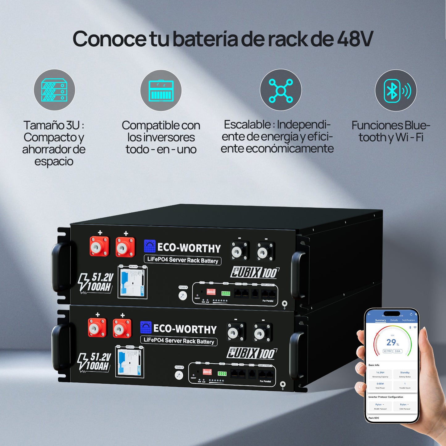 Kit solar MPPT completo para autoconsumo fuera de la red, 48V 2580W(6 x 430W) - 2000W - 5000W Kit Solar Aislada - eco - worthy - es