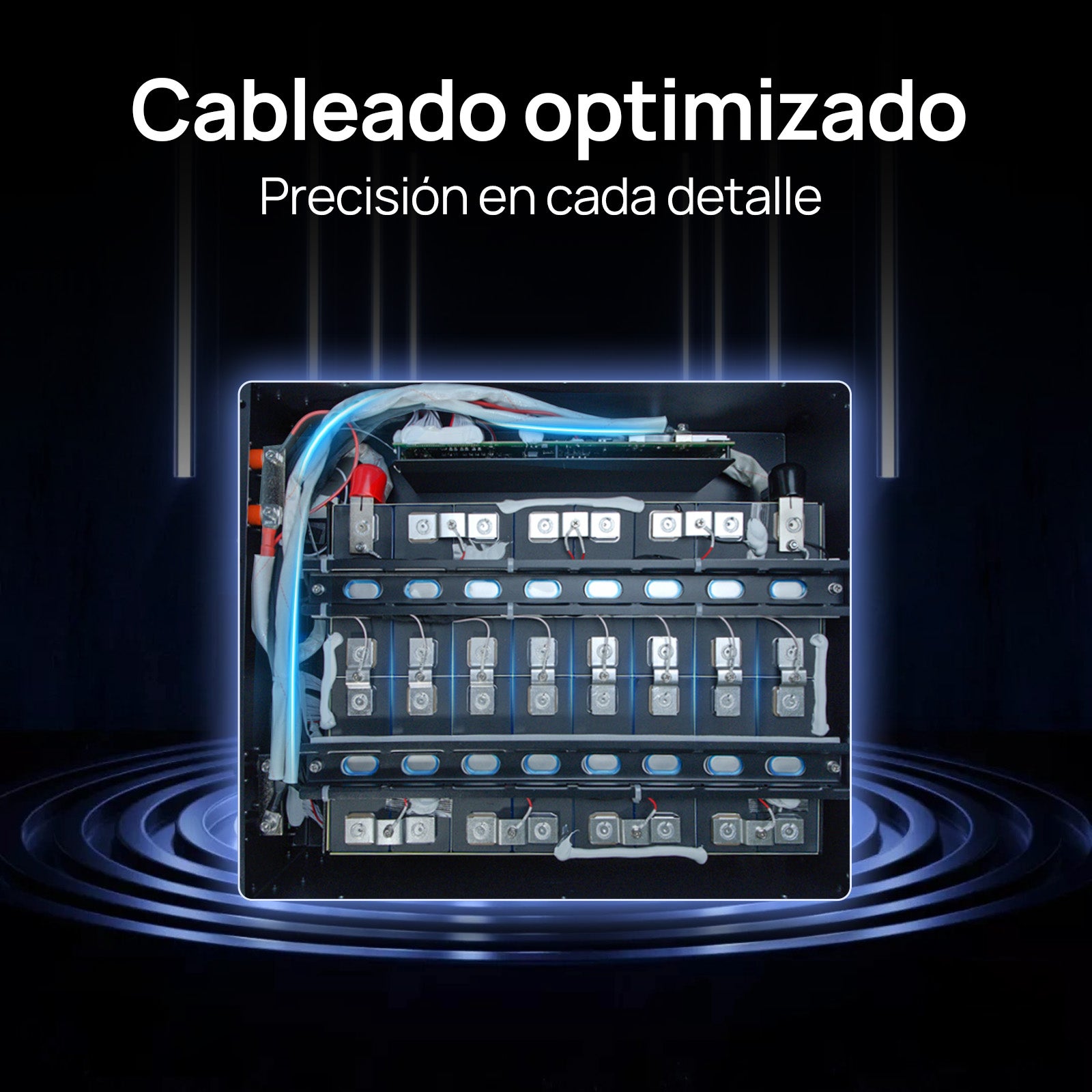 Batería para rack de servidor ECO-WORTHY de 48V(51,2V) 100 Ah LiFePO4, tamaño 3U, con Bluetooth y wifi- Versión 3