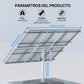 Sistema de seguimiento solar de doble eje ECO-WORTHY (versión extendida, +40% de eficiencia) con controlador de seguimiento