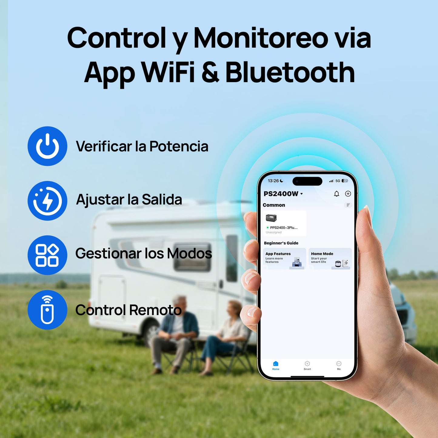 Estación de energía portátil de 2400W con batería de litio de 2048Wh | Fuente de alimentación de emergencia