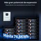 Kit solar MPPT completo para autoconsumo fuera de la red, 48V 1560W(8 x 195W bifaciales)