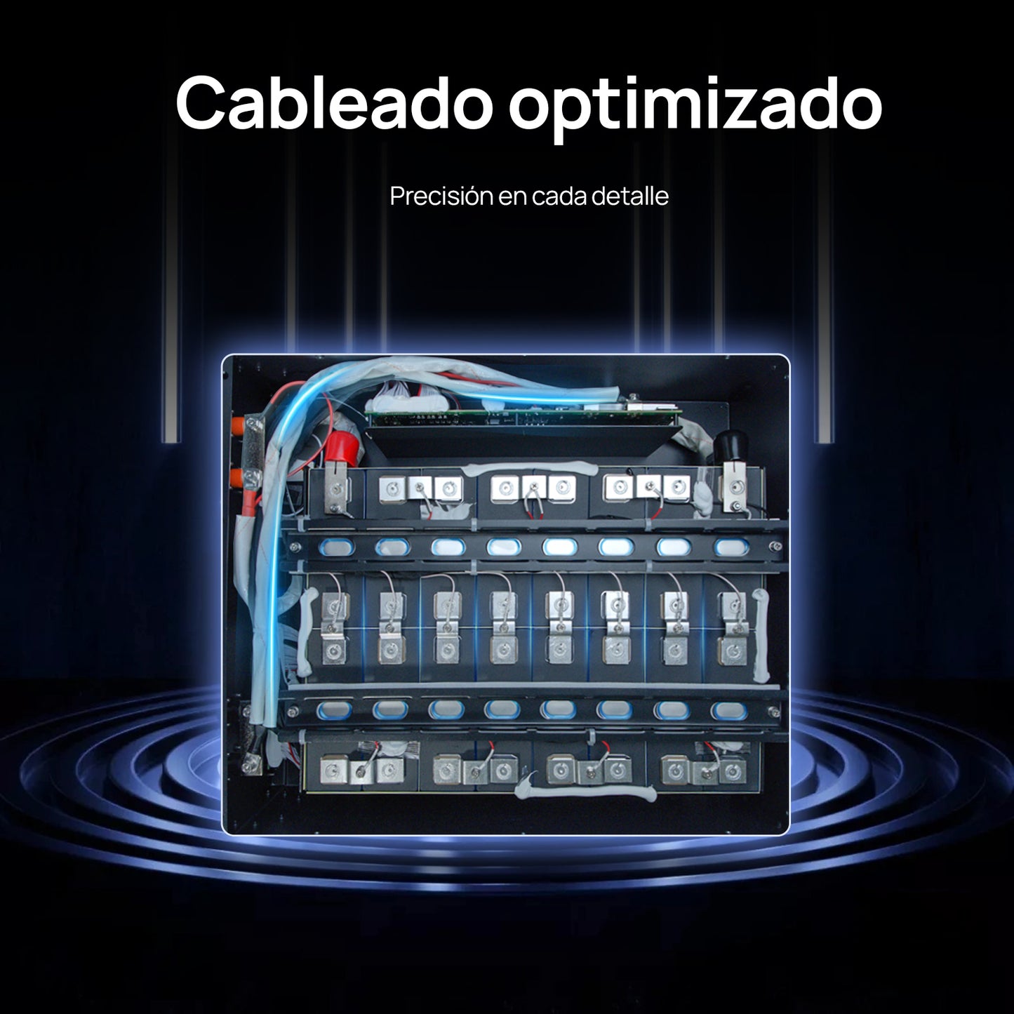 Batería para rack de servidor ECO-WORTHY de 48V(51,2V) 100 Ah LiFePO4, tamaño 3U, con Bluetooth y wifi- Versión 3