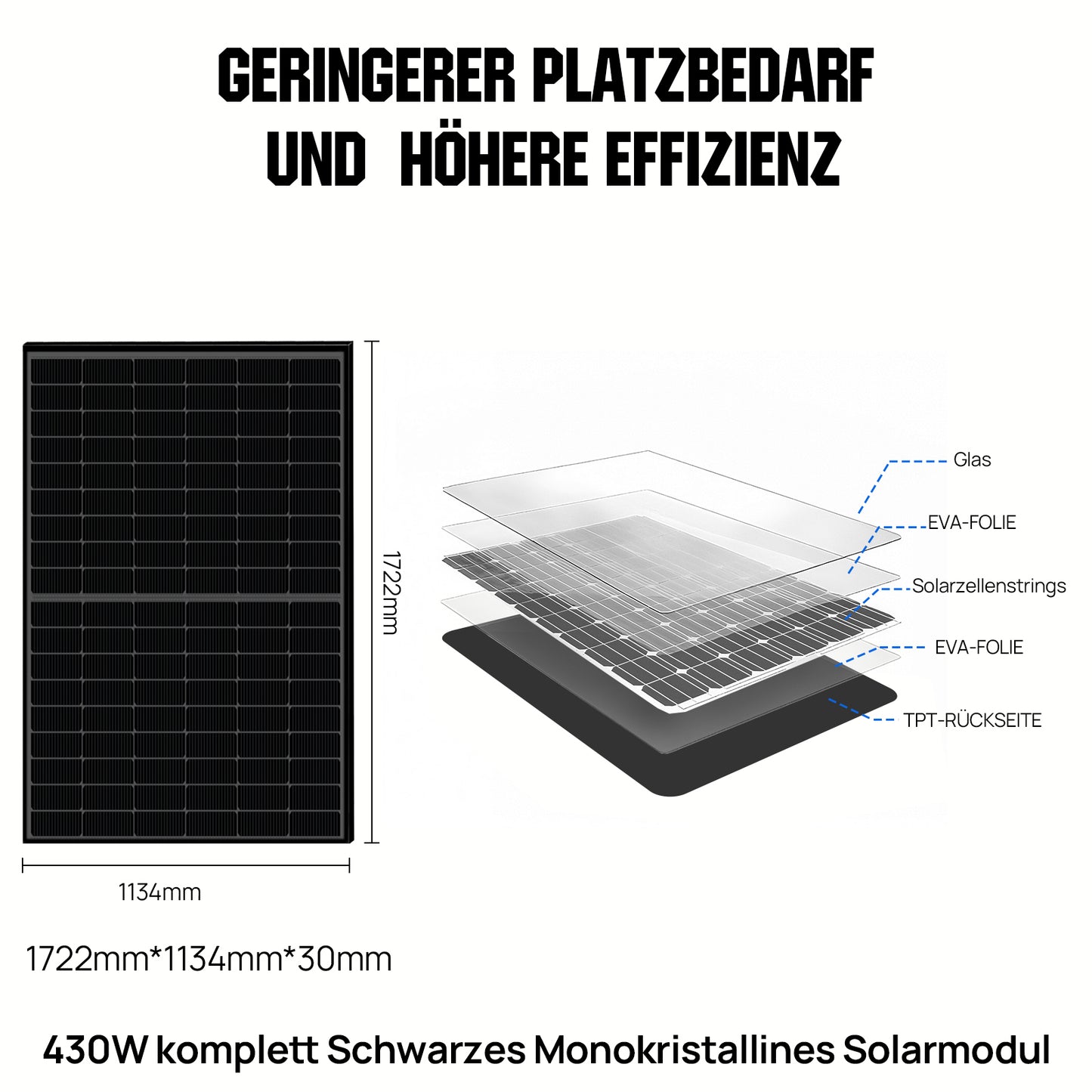 Kit solar MPPT completo para autoconsumo fuera de la red, 48V 2580W(6 x 430W)