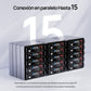 Batería para rack de servidor ECO-WORTHY de 48V(51,2V) 100 Ah LiFePO4, tamaño 3U, con Bluetooth y wifi
