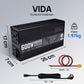 Cargador de batería LiFePO4 de 14,6V y 25A con inversor de 600 W de 12V a 230V para batería