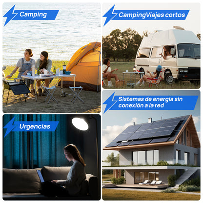 Cargador de batería LiFePO4 de 14,6V y 25A con inversor de 600 W de 12V a 230V para batería - Inversores Solares - eco - worthy - es