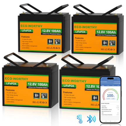 Batería Litio LiFePO4 12V 100Ah con Bluetooth