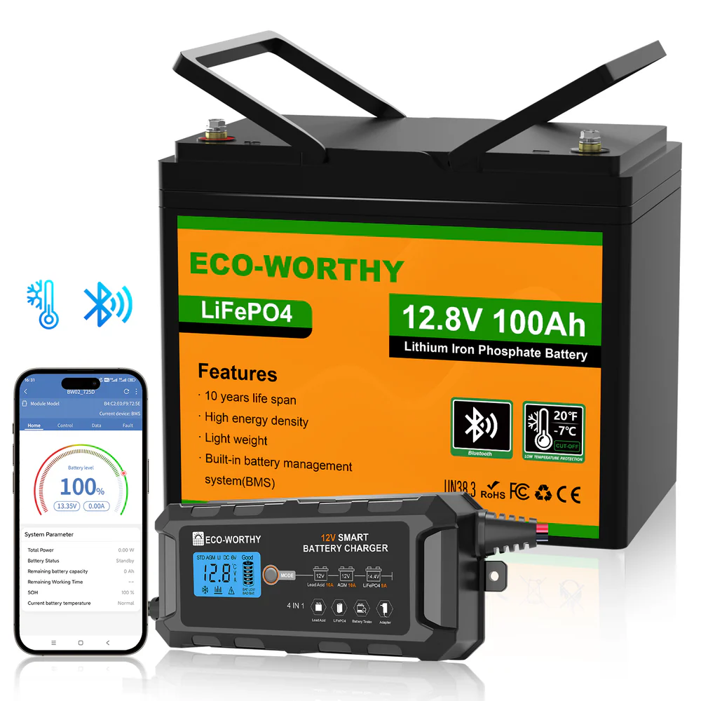 Batería Litio LiFePO4 12V 100Ah con Bluetooth