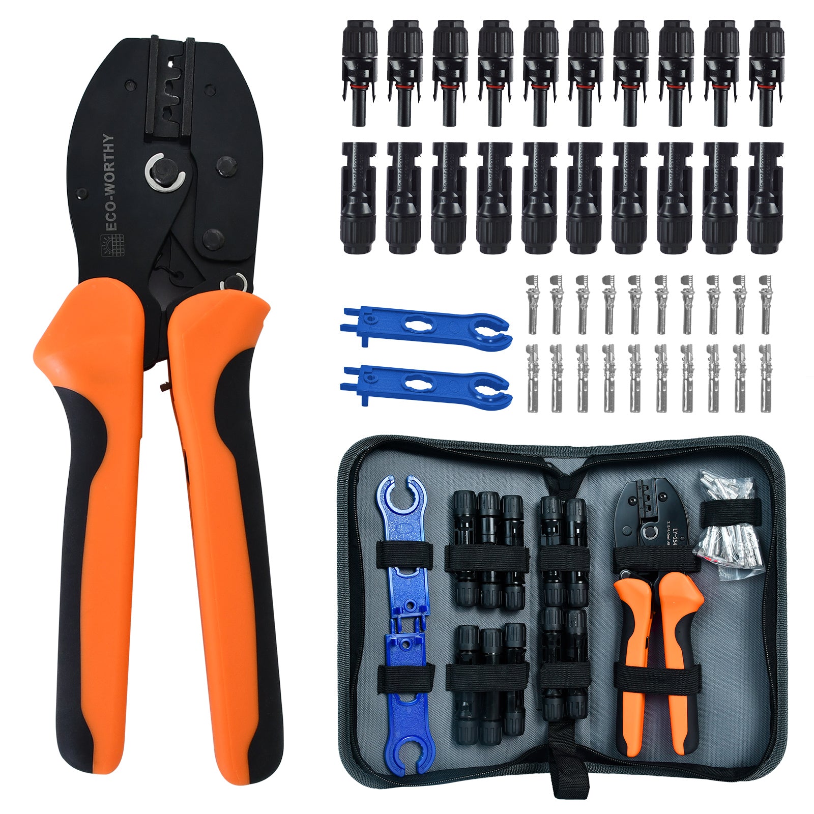 Kit de herramientas para engarzar paneles solares - Regulador de Carga - eco - worthy - es