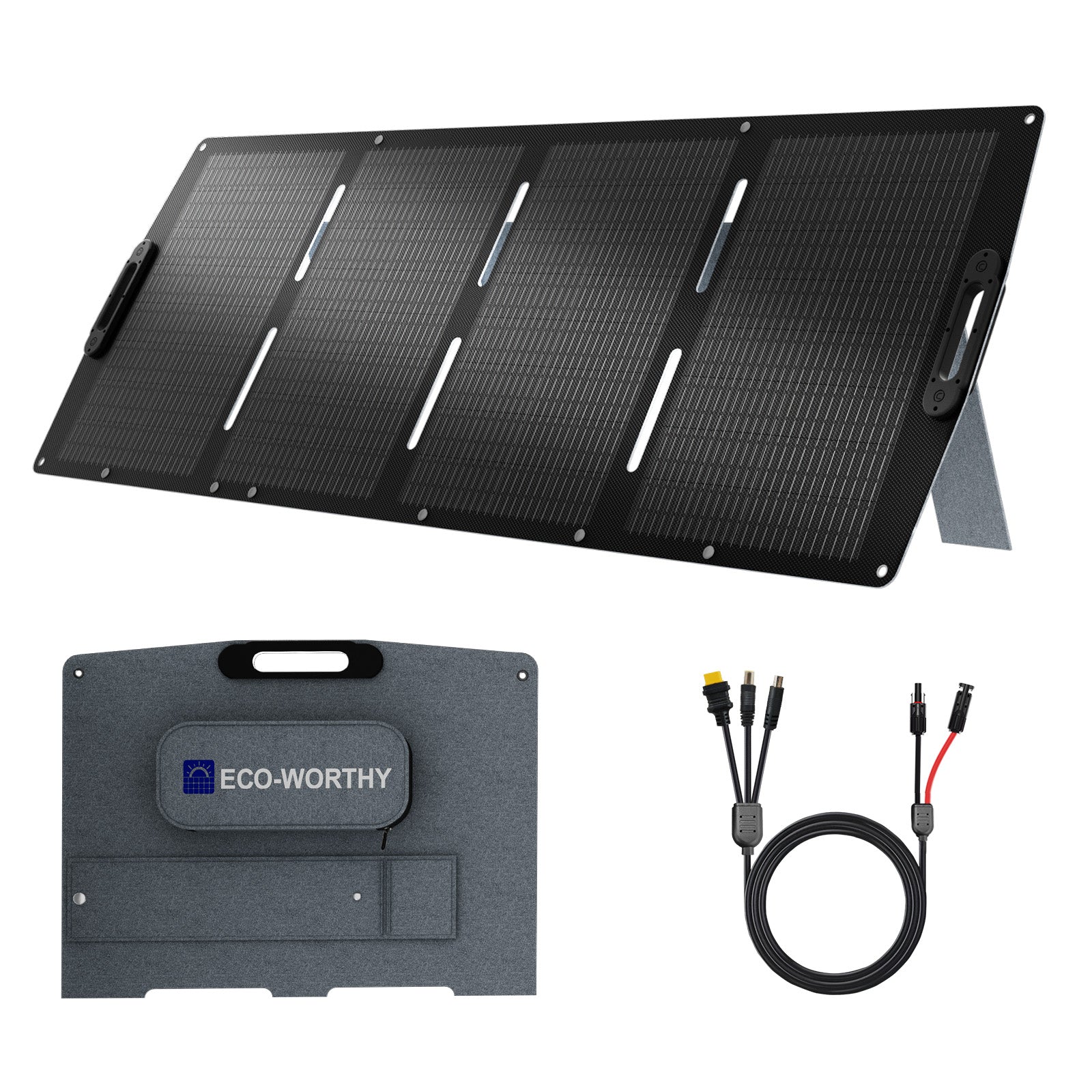 200W 12V Maleta de panel solar plegable - 100W - 170W Paneles solares - eco - worthy - es