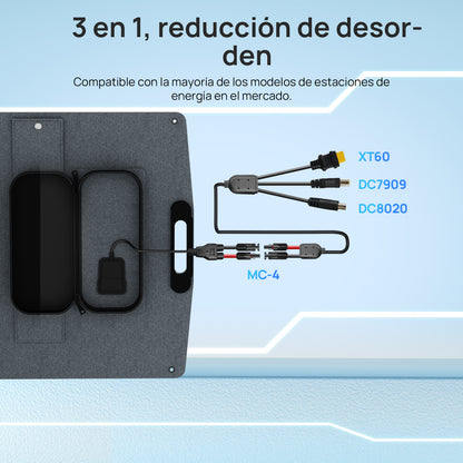 200W 12V Maleta de panel solar plegable - 100W - 170W Paneles solares - eco - worthy - es