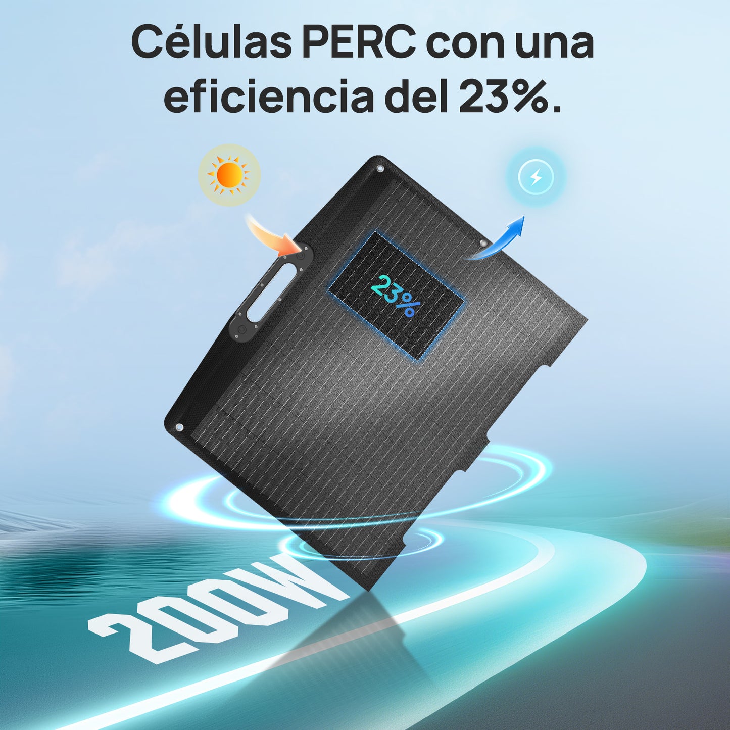 200W 12V Maleta de panel solar plegable