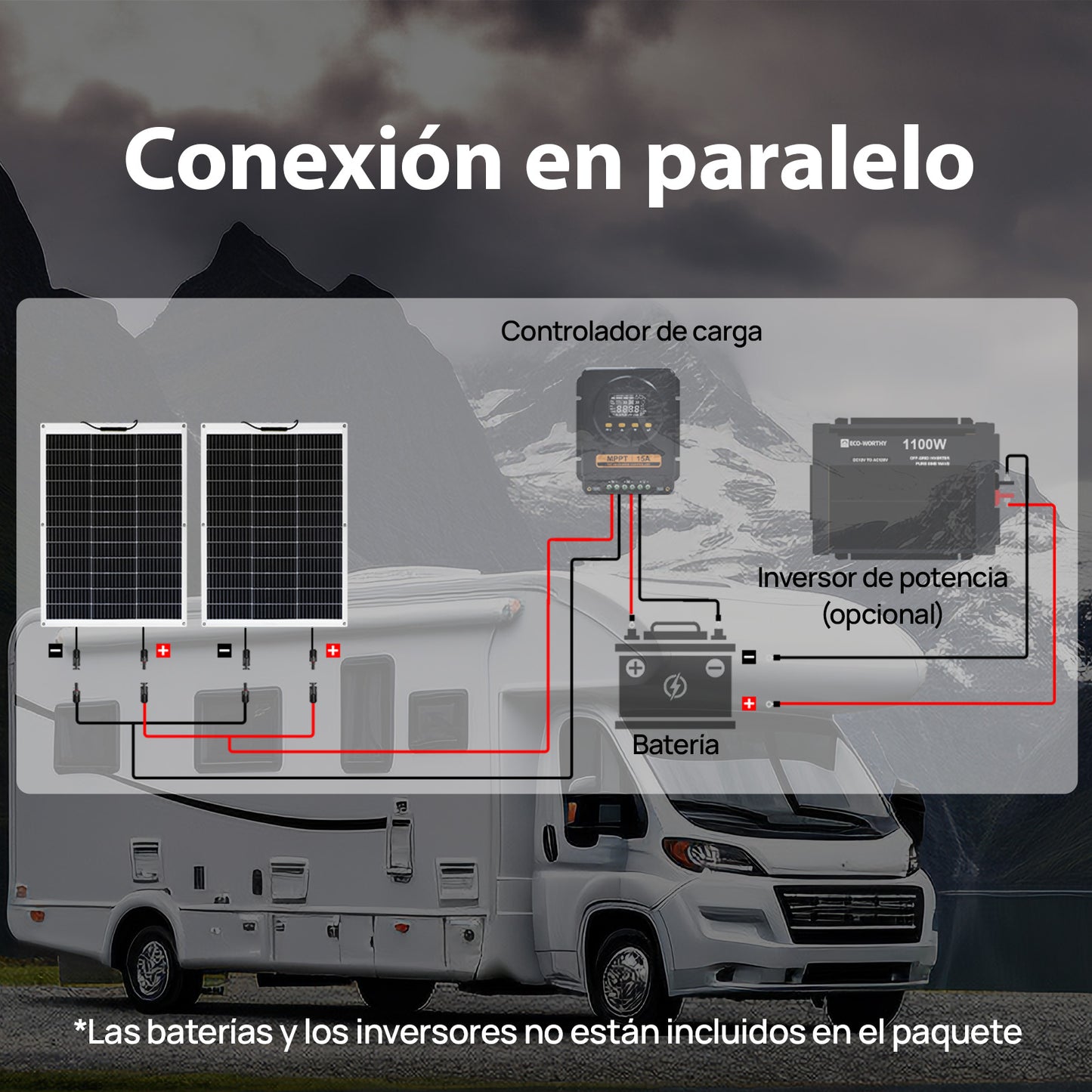 Kit Solar 260W 12V con Placas Flexibles