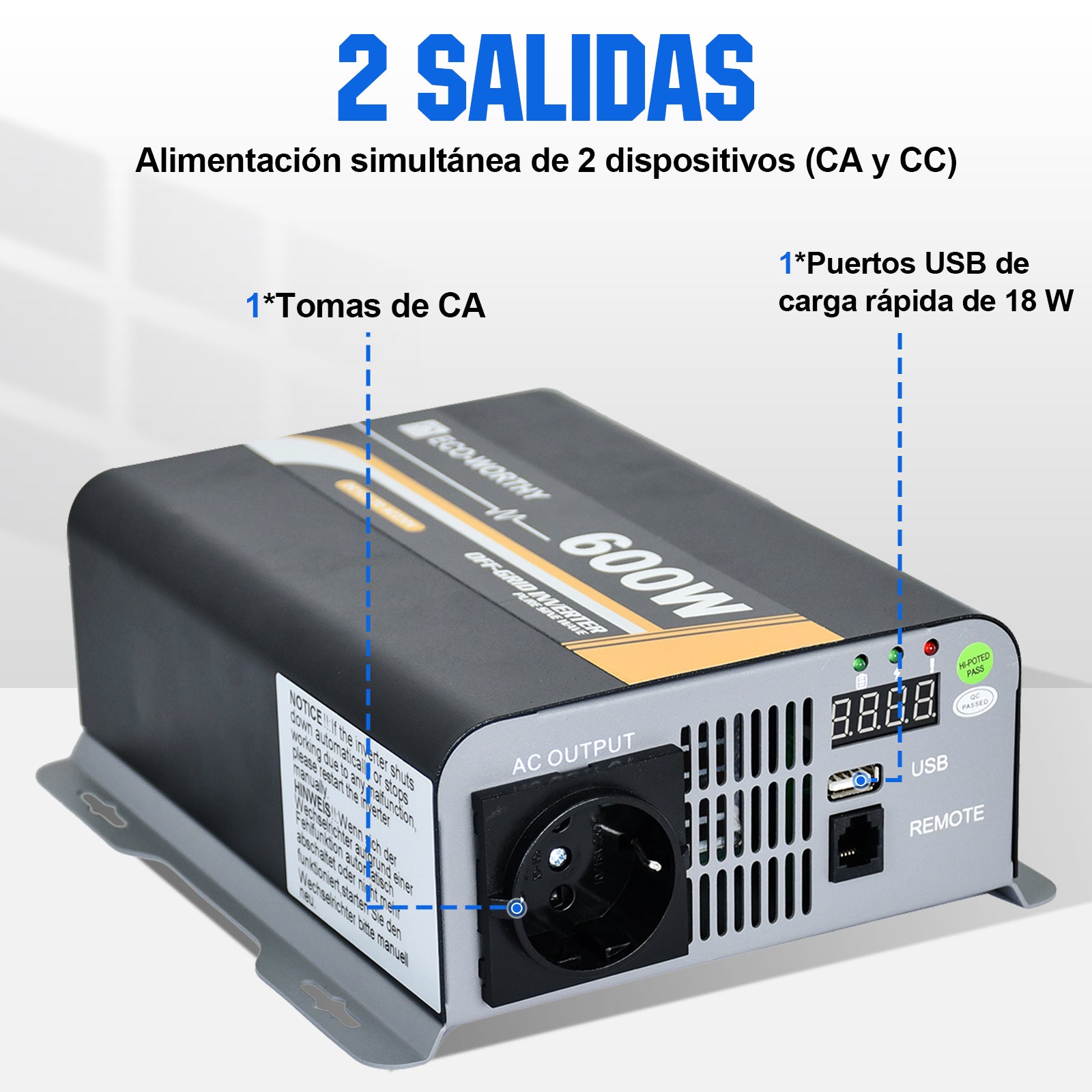 5_Eco_Worthy_Inversor_de_Onda_Sinusoidal_Pura_de_600W_de_12V_a_220V_para_Kits_Solares_Aislada