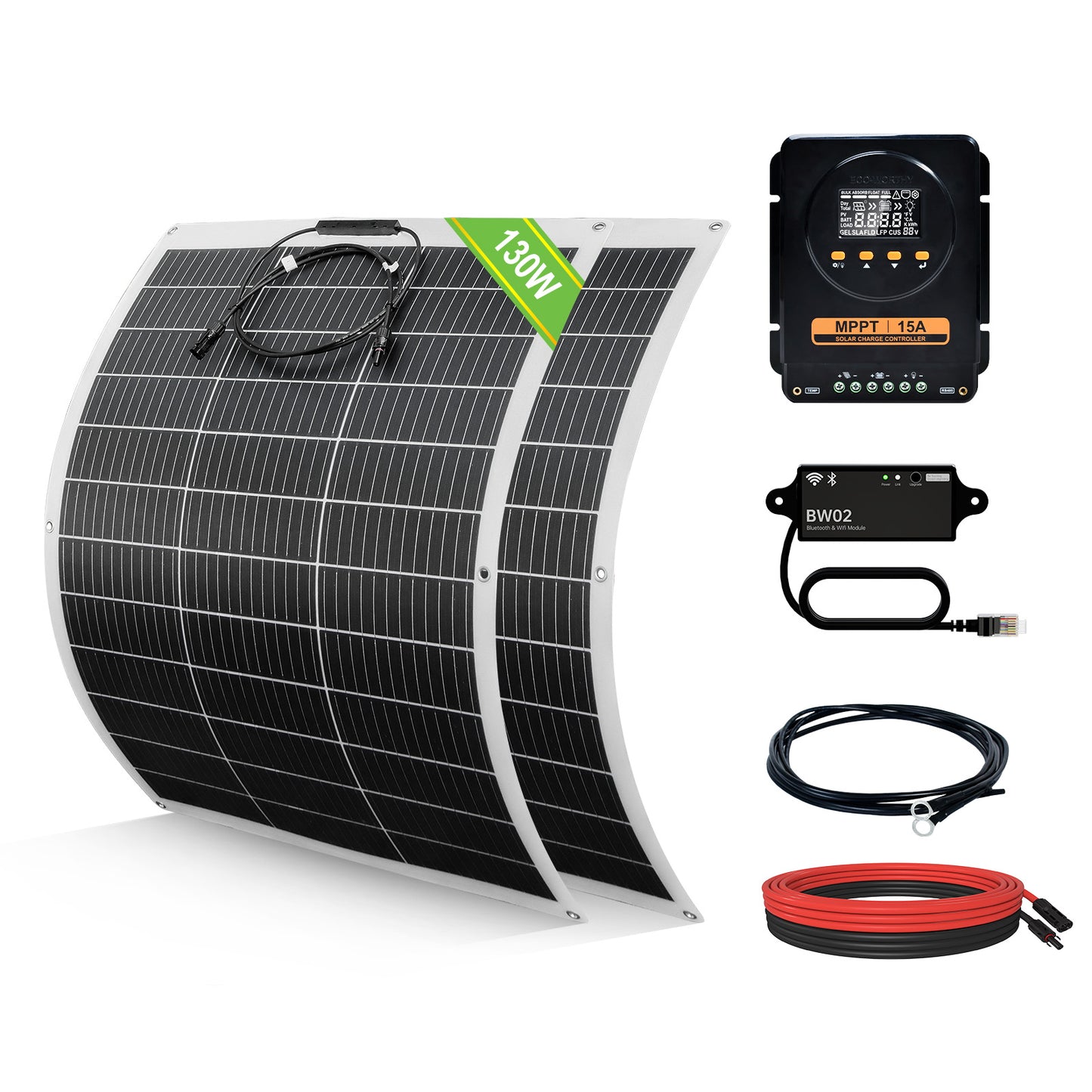 Kit Solar 260W 12V con Placas Flexibles